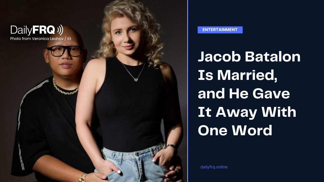Jacob Batalon Is Married, and the Confirmation Came Sideways