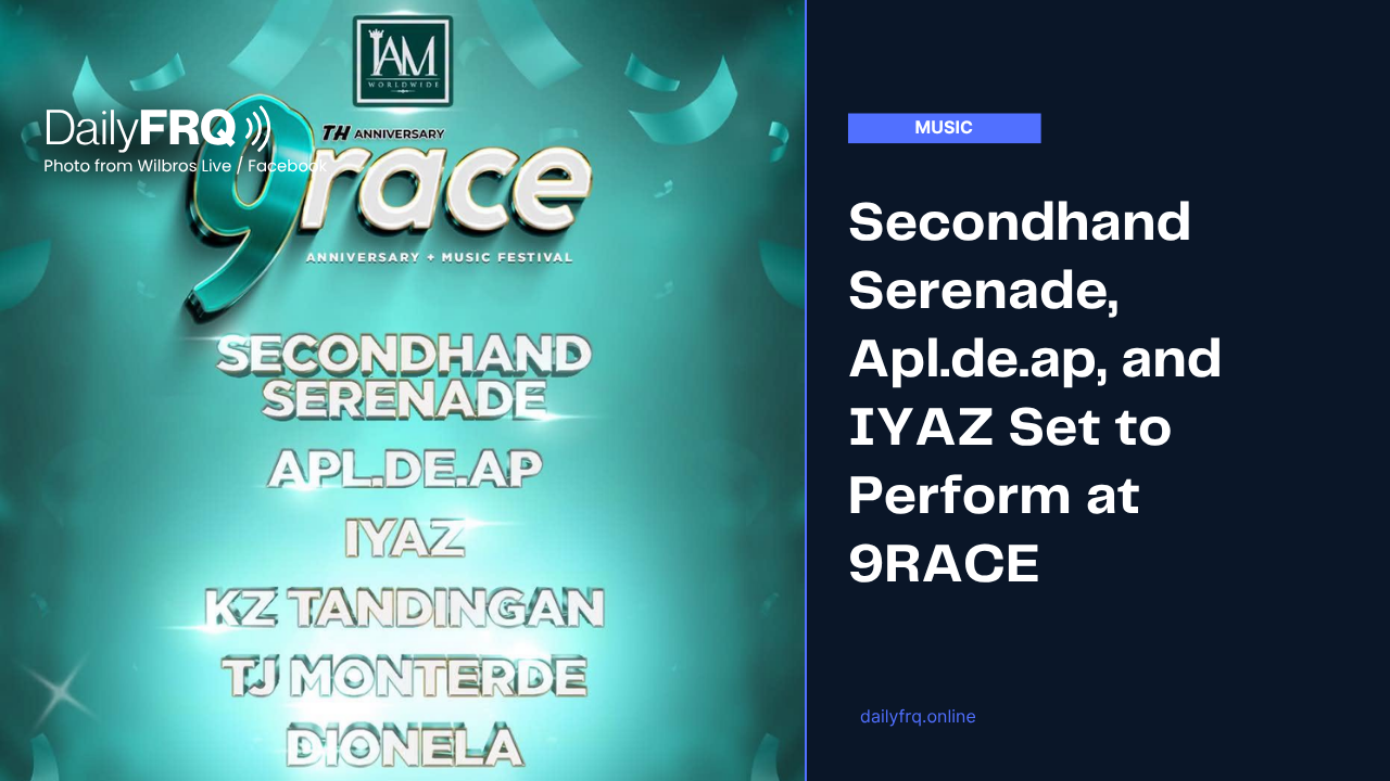 Secondhand Serenade, Apl.de.ap, and IYAZ Set to Perform at 9RACE