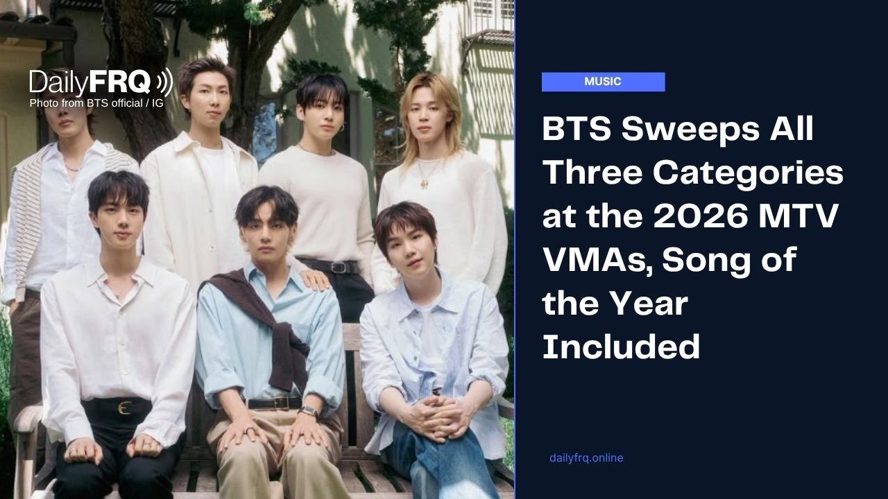 BTS Sweeps All Three Categories at the 2026 MTV VMAs, Song of the Year Included