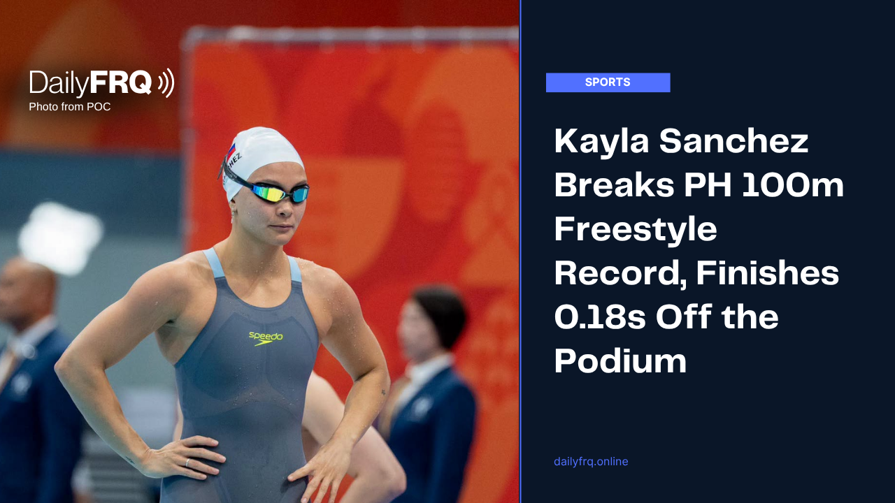 Sanchez Breaks PH 100m Freestyle Record, Finishes 0.18s Off the Podium