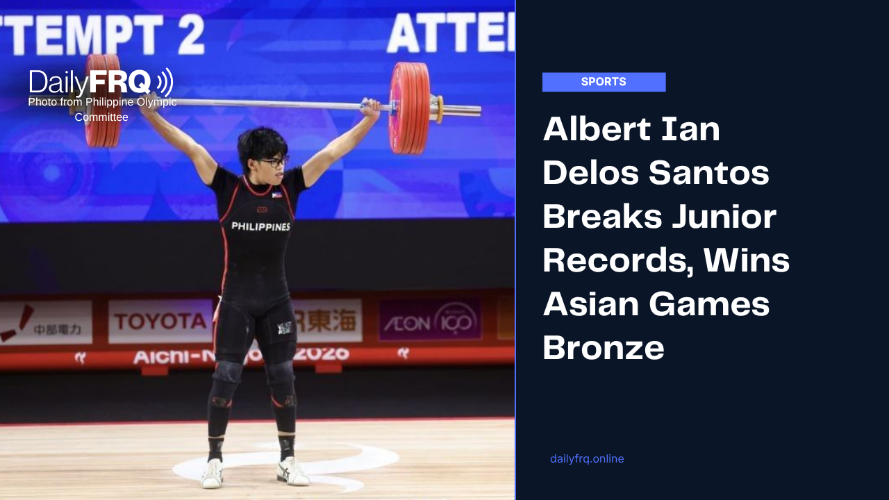 Delos Santos Breaks Junior Records, Wins Asian Games Weightlifting Bronze