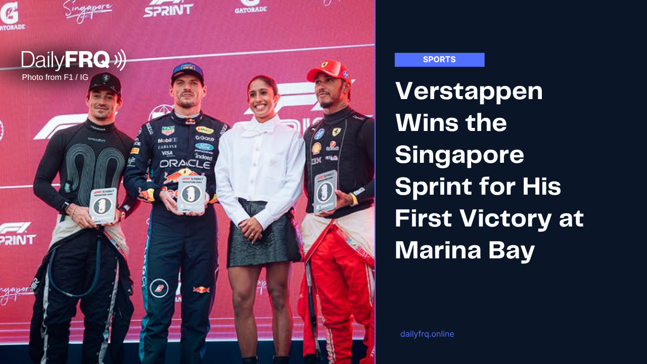 Verstappen Wins the Singapore Sprint for His First Victory at Marina Bay