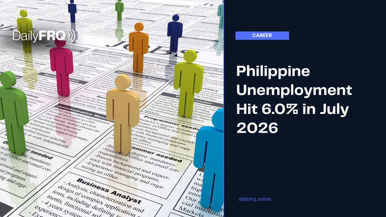 Philippine Unemployment Hit 6.0% in July 2026