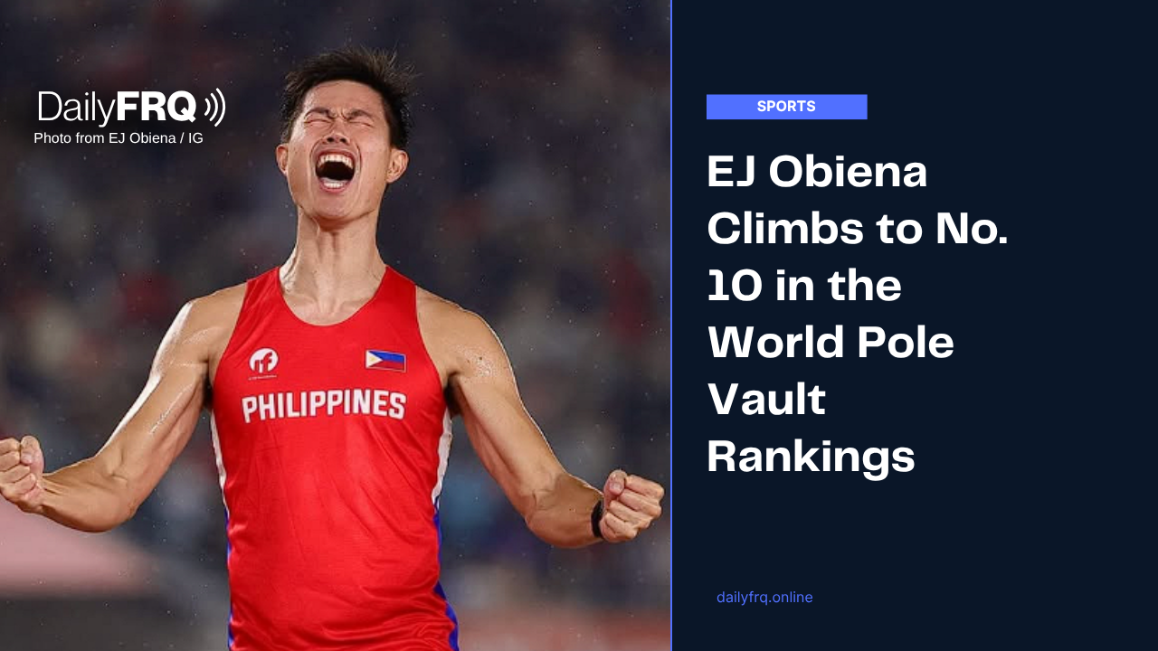 EJ Obiena Climbs to No. 10 in the World Pole Vault Rankings